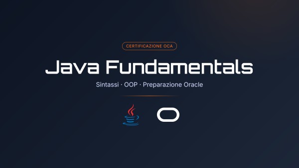 Corso Java Fondamentali e Certificazione