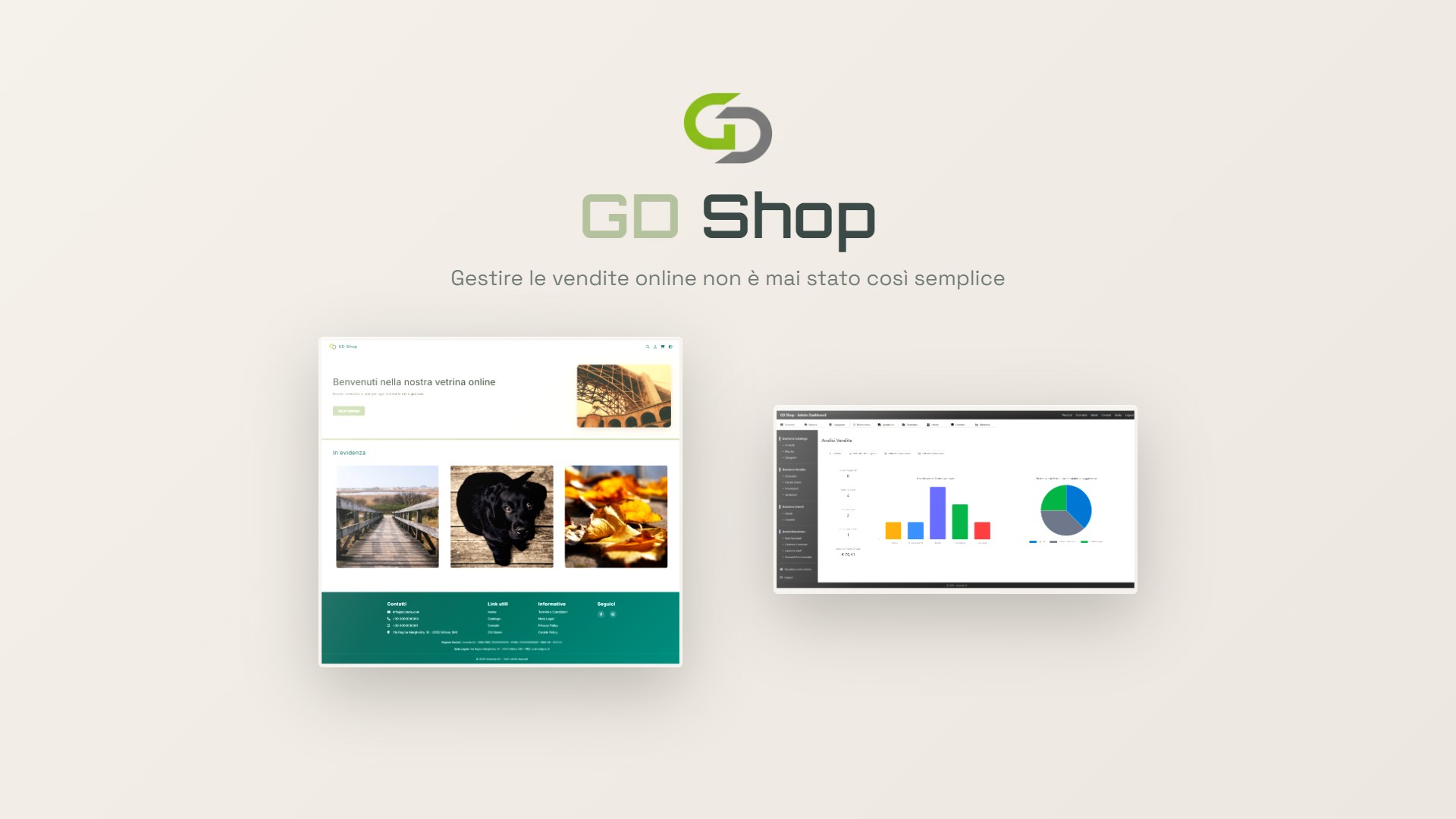 Piattaforma ECommerce GD Shop poster video promozionale