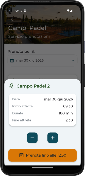 Applicazione Mobile per Circolo Privato - Prenotazione Campo Padel