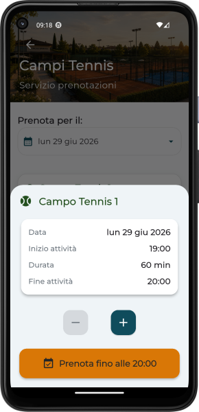 Applicazione Mobile per Circolo Privato - Prenotazione Campo Tennis