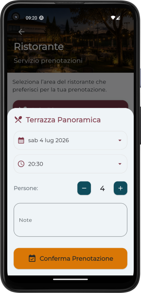 Applicazione Mobile per Circolo Privato - Prenotazione Ristorante