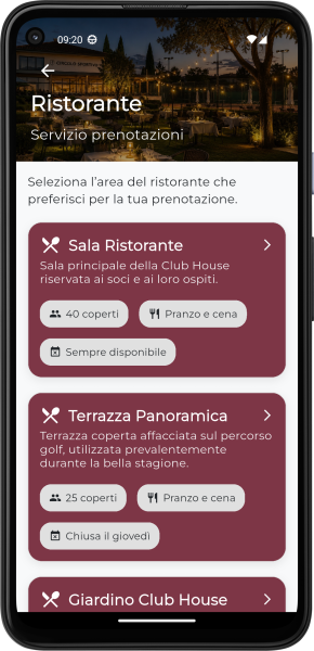 Applicazione Mobile per Circolo Privato - Ristorante