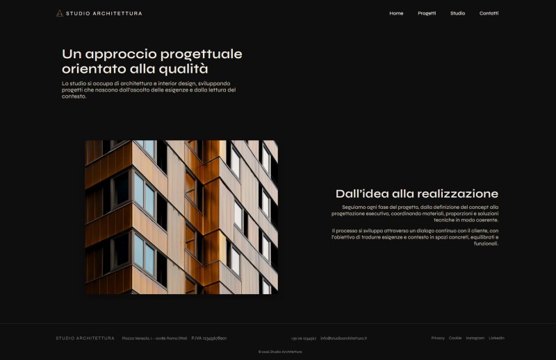 Sito Web per Studio di Architettura - Chi Siamo